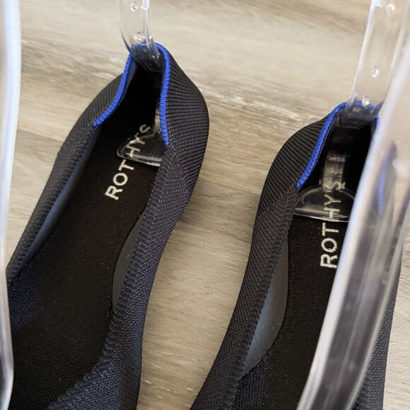 Rothys Black The Point Pointed Toe Flats 8 - Picture 4 of 6